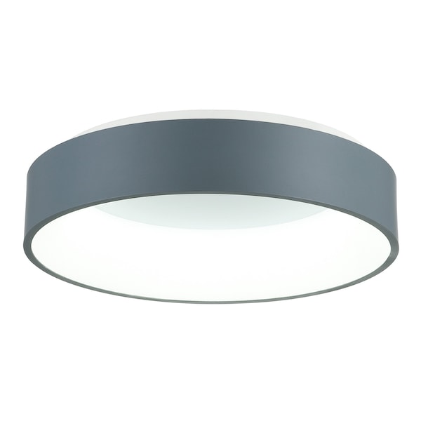 Cwi Lighting Arenal LED Drum Shade Flush Mount With Gray & White Finish 7103C18-1-167 - main